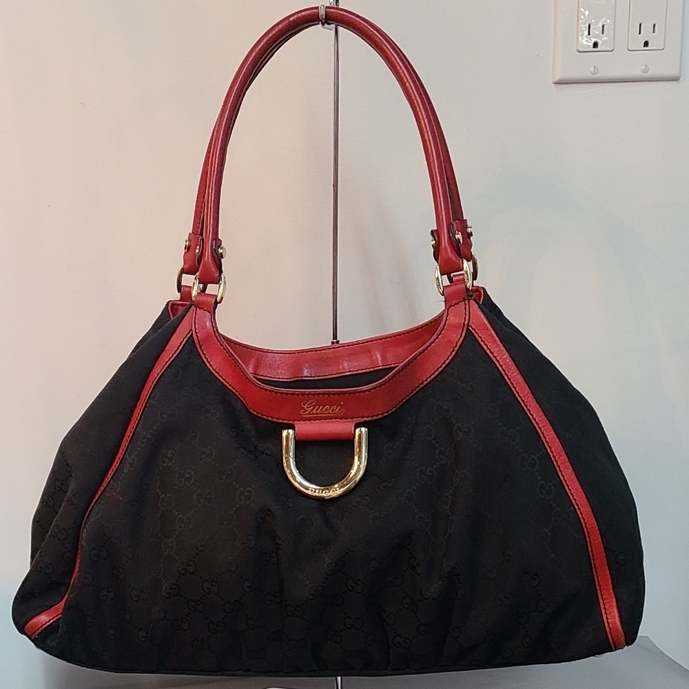 Gucci GG Canvas Abbey D-Ring Shoulder Bag